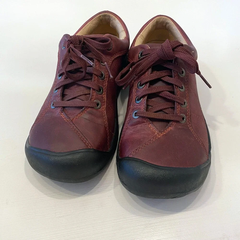 Women's‎ Keen Presidio Burgundy Leather Outdoor Comfort Shoes Sneakers Size 5.5